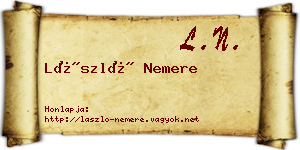 László Nemere névjegykártya